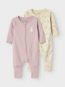 Name It Nightsuit 2 Pack Zip Sand Rabbit Beige 104
