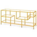 TV skap TV bord for TV opp til 65 tommer TV bord gull 147 x 40 x 62 cm