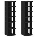  Skoskap 2 stk svart eik 25x27x102 cm konstruert tre