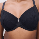Chantelle BH EasyFeel Very Covering Underwired Bra Svart nylon E 90 Dame
