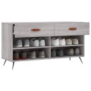 vidaXL Skoskap gr? sonoma 102x35x55 cm konstruert tre