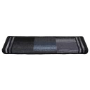 vidaXL Selvklebende trappematter 15 stk 65x21x4 cm svart og grå