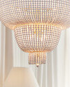 Jacqueline Two Tier Chandelier Antique Brass/White Acrylic