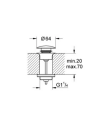GROHE Push Up Bunnventil Warm Sunset for Hydraulikk og Tilbehør