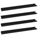 vidaXL Vegghyller 4 stk svart 80x9x3 cm