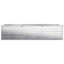 vidaXL Hevet Hagebed Sølv 240 x 80 x 55 cm galvanisert