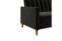 Celine 3 sits Divansovesofa Fløyel/Svart   Dorel Home