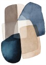 Blue Brown Blocks Plakat Plakat / 30x40cm