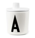 Design Letters Lokk til ABC Melaminkopp, Hvit