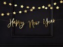 PartyDeco Girlander Happy New Year Gull Metallic