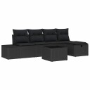 vidaXL Sofa sett 5 stk. polyrotting
