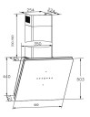 Gram EFS 8660-92 Vegghengt Ventilator med Svart Glass og Digital Display