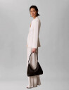 Calvin Klein Emblem Hw Pebble Shoulder Bag   Black   ONE SIZE