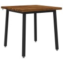 vidaXL 90 x 90 x 75 cm Solid akasietre Naturlig og svart Torget