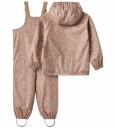 Wheat Regntøy m. Seler   PU   Charlie   Portabella blomster   Wheat   4 år (104)   Regntøy Beige Brun Rosa