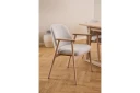 Reciclar Spisestol i bouclé med armlener i eik - Beige