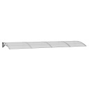 vidaXL Skjermtak grå 400x100 cm polykarbonat