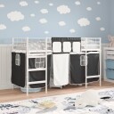  Kiddos Loft Senge Ramme med Gardiner Hvit og svart