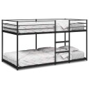  Køyeseng uten madrass svart 100x200 cm stål 8721158512017