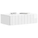 vidaXL Vegghengt Sidebord Høgglans hvit 59 x 34,5 x 17 cm