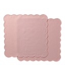 Ziczac   Scallopped tekstilserviett 2 stk 40x40 cm pudderrosa