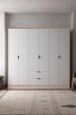 Olyros garderobe 190x182 cm - Hvit