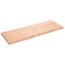 vidaXL Vegghylle lysebrun 140x50x4 cm behandlet heltre eik
