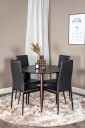 Venture Home   Spisegruppe Plaza med 4 stk stoler Slim   Svart