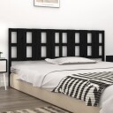 Sengegavl sort 205,5x4x100 cm heltre furu