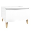  Sidebord høyglans hvit 50x46x35 cm konstruert tre 8720845668495