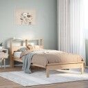  Seng med bokhylle uten madrass 90x200 cm heltre furu 8721158397331