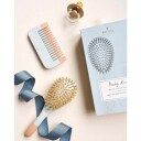 BACHCA Baby Kit Brush 100% boar small size + wooden comb Blue