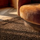 Ryetepper   Melilla Hand Woven Wool Shaggy brun Størrelse: 160 x 230 cm