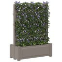 vidaXL Stor plantekasse med espalier Grå 99,5 x 43 x 133,5 PP