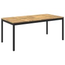 vidaXL Hage middagsbord Hvit og svart 147 x 88,5 x 75 cm