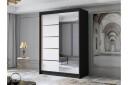Lungos Garderobe med Speil 120x200 cm - Svart