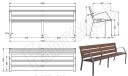 Parkbenk Citymax Elegance Resirkulert Plast/Stål 180x79x62cm