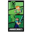 Licens Minecraft håndkle   70x140 cm   100% bomull   Mykt badehåndkle med Steve Alex og Creeper