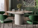 Veyricor Förlängningsbart Spisebord 120-160 cm Rundt - Beige