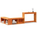 Nattbord med skrivebord voksbrun 222x107x75 cm heltre furu