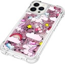 Trolsk Mobildeksel med Flytende Glitter Enhjørning (iPhone 13 Pro Max)