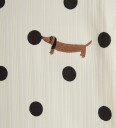 Mini Rodini Dots Aop Dog Ls Tee   Cream   140/146