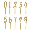 Kakedekorasjon Tall Gull Glitter av Akryl   Tallet 5