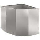vidaXL Hjørne Plante sølv 60 x 60 x 50 cm Rustfritt stål