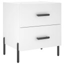 vidaXL Nattbord hvit 40x35x47,5 cm konstruert tre
