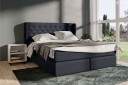 Select No 6 Komplett Sengepakke 210x210 Fast Watergel   Blå/V formede Metallben