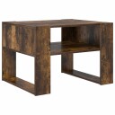  Kaffebord med lagring Røkt eik 66 x 53 x 45 cm Konstruert tre