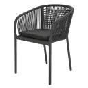 Brafab Delta stol    Svart / Slate rope / Teddy Black
