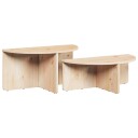  Kaffebord 2 pcs Naturlig 79 x 39.5 x 40 cm Massiv furu tre