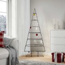  Juletre til dekorasjon metall svart 150 cm